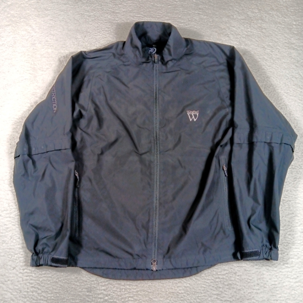 Zero Restriction Jacket Mens Medium Black Tour Series Full Zip Rain Windbreaker